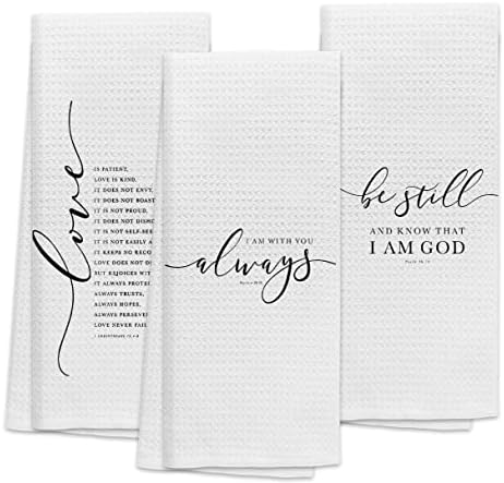 TNUW Inspirational Christian Scriptures Kitchen Towels