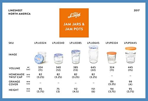 Le Parfait French Faceted Jam Jars Clear Canning Jars