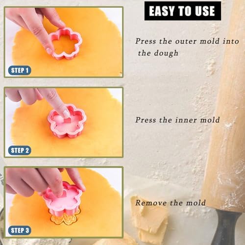 8-Piece Set of Creative Flower Cookie Cutters for Baking