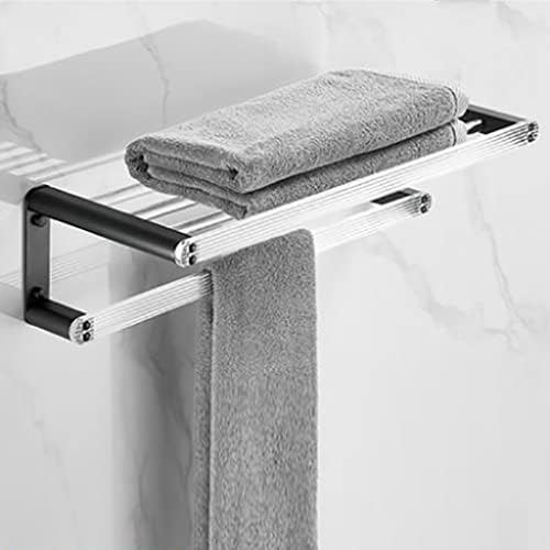 Towel Rack Black Acrylic Towel Holder for Bathroom Home Organization Tool