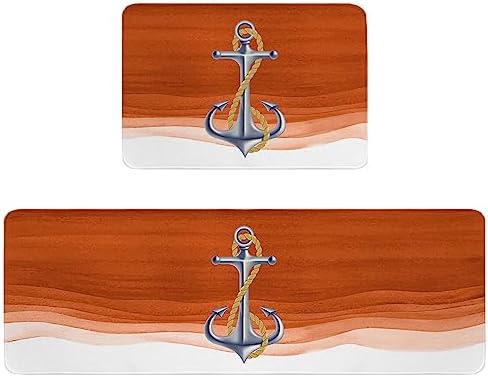 Cozy Burnt Orange Kitchen Rugs