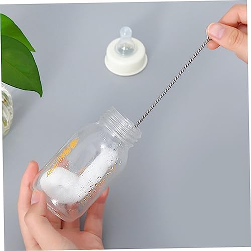 FOMIYES 2-Piece Tile Bottle Brush Set Kitchen Cleaner for Gaps Straws