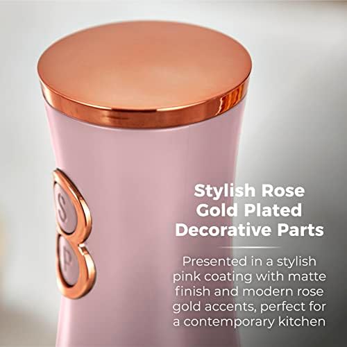 Tower T847004 Pink and Rose Gold Salt and Pepper Mill