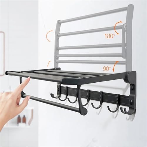 Bathroom Towel Rack Aluminum Towel Holder ANNBKA L 60x12x18cm