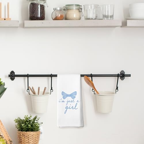 Coquette Trendy Blue Bows Kitchen Towels - 16x24