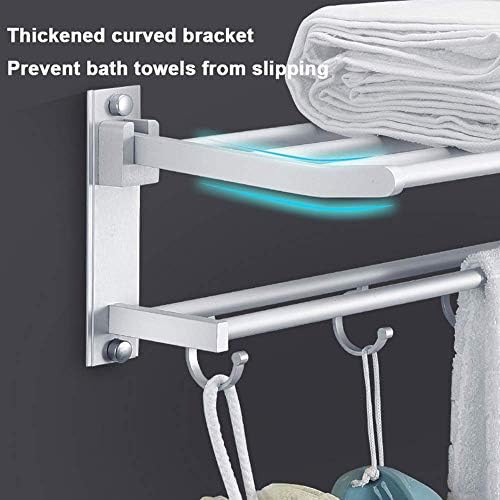 Bathroom Towel Shelf Set Double Towel Holder Space-Saving