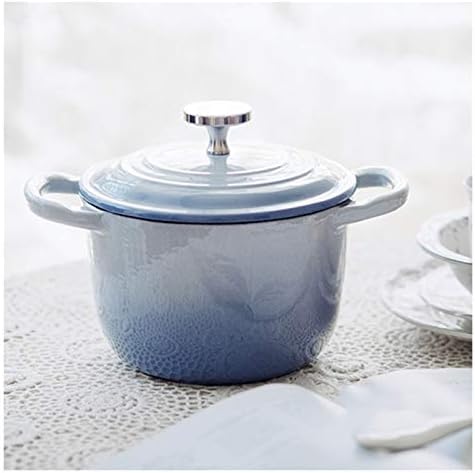Siswim Cast Iron Souppot with Lid 16L Non-Stick Durable