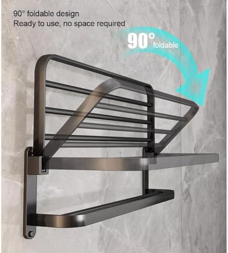 Aluminum Towel Rack Wall-Mounted Bathroom Towel Holder