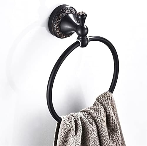 Retro Black Round Towel Holder