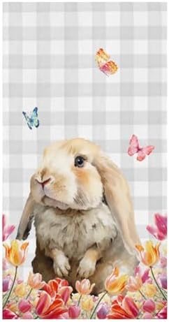 Easter Bunny Kitchen Towels 18x28 Soft Durable Absorbent Quick Dry