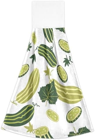OTVEE Summer Cucumbers Pattern Kitchen Towels 2 Pieces
