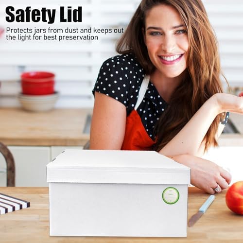 6-Piece Mason Jar Storage Box Set Durable White