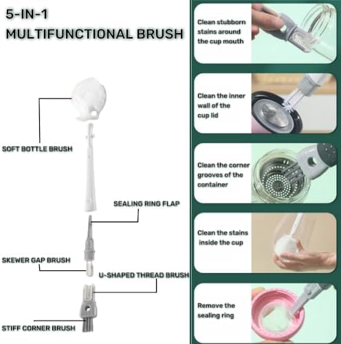 STurdy 5-in-1 Cup Lid Cleaning Set