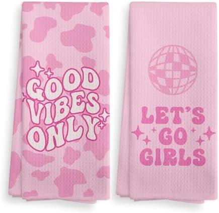 NOQL Girls Trendy Kitchen Towels Set 2 Perfect Gift