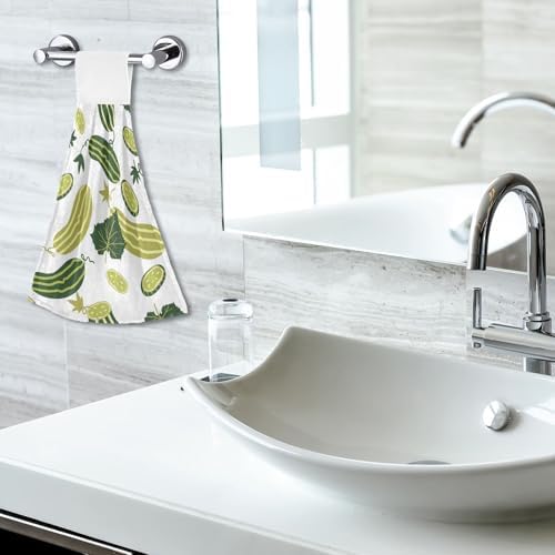 OTVEE Summer Cucumbers Pattern Kitchen Towels 2 Pieces