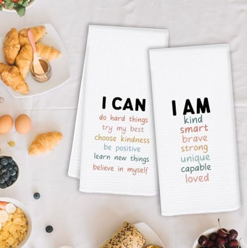 2 x Soft Microfiber Kitchen Towels Durable Fade-Resistant Gifting-Ready