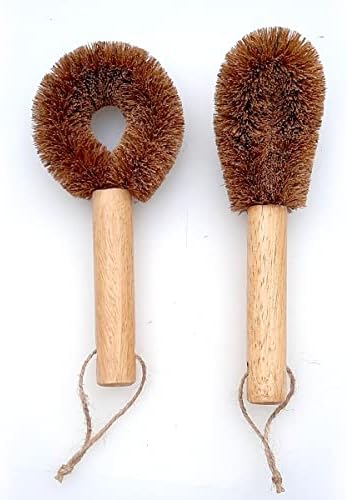 Grehge Kitchen Scrub Brush Set All Natural Family-Friendly