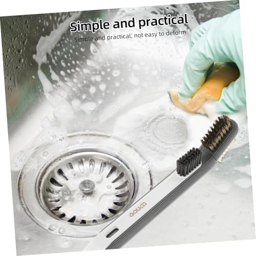 Efficient Oil Removal Brush with Dual Heads for Stove and Range