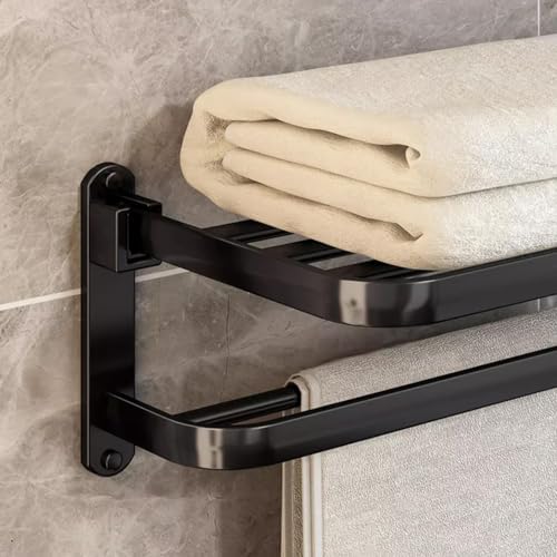 Aluminum Towel Rack Wall-Mounted Bathroom Towel Holder
