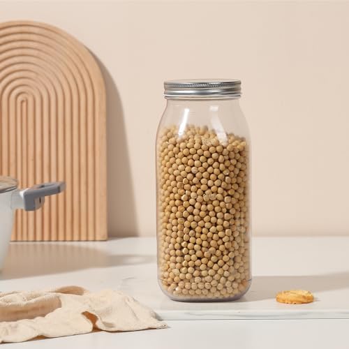Easy-Opening 64oz Mason Jars Set