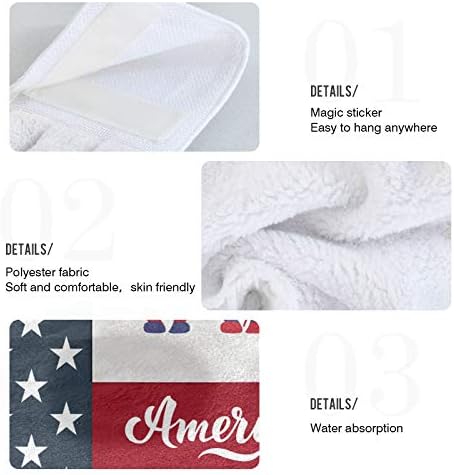 Boccsty American Flag Gnomes Bath Towels 2 Pack
