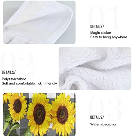 KCldeci Sunflower Hanging Towels Kitchen Dish Towels Set of 2