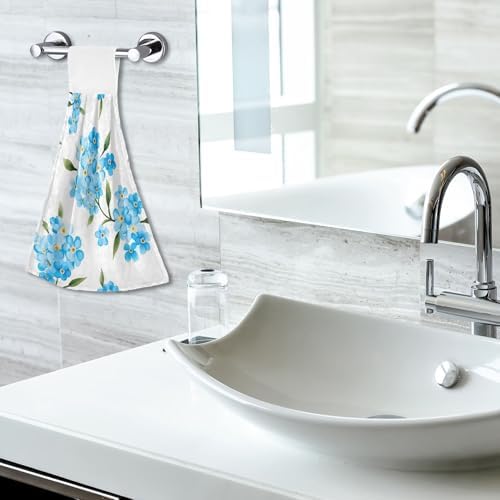 Fast-Drying Blue Forget-Me-Not Kitchen Towels