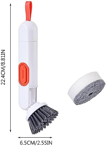 Multi-Functional Long-Handle Liquid-Filled Cleaning Brush for Kitchen Cleaning