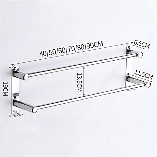 LUCEAE Double Towel Bar Brushed Finish Towel Rack