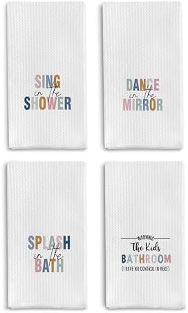 QpenmKids Bath Decor - Soft Cotton Towels Set of 4