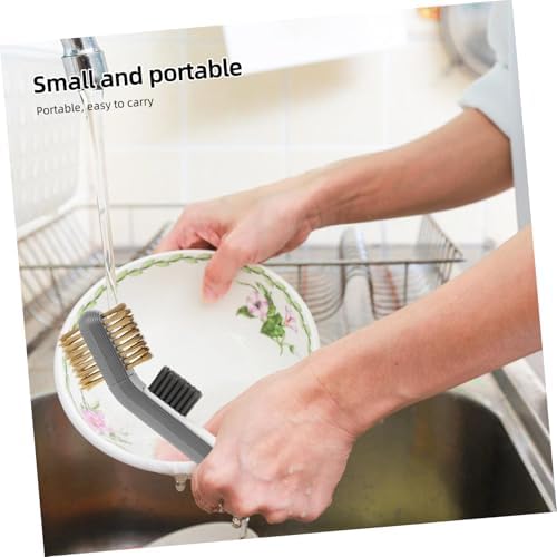 Efficient Oil Removal Brush with Dual Heads for Stove and Range