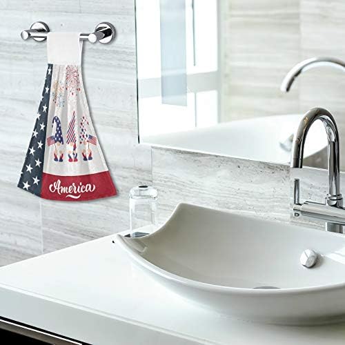 Boccsty American Flag Gnomes Bath Towels 2 Pack
