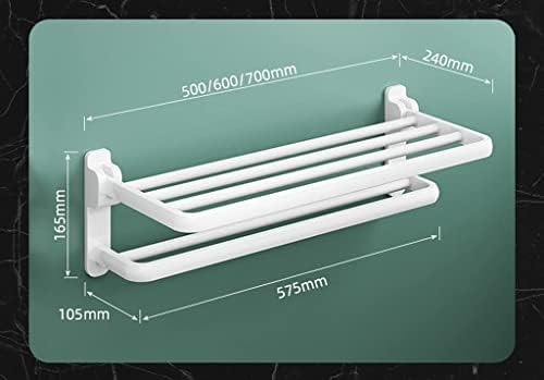 BOCbco Wall Mounted Towel Holder with Double Rail 50Cm