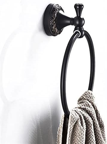 Retro Black Round Towel Holder