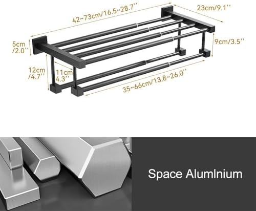 Sturdy Stainless Steel Towel Holder Black