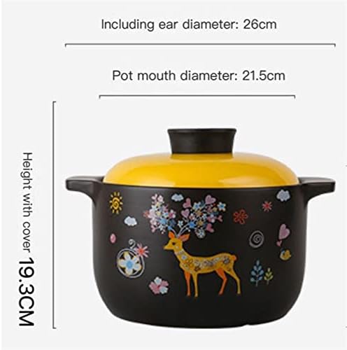CTXDLK Heat-Resistant Cast Iron Casserole Pot