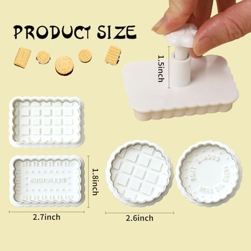 GROWTAIL 4pc Cookie Cutters Set Perfect for Baking Fun