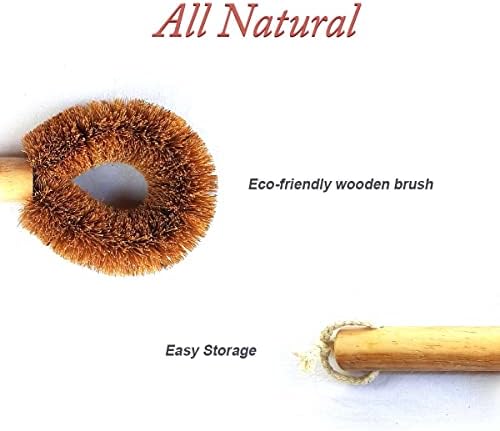 Grehge Kitchen Scrub Brush Set All Natural Family-Friendly