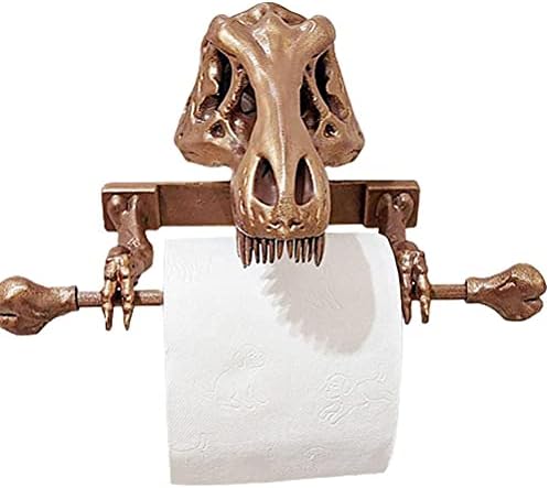 Ozgkee Dinosaur Toilet Paper Holder Wall Mounted Aluminum Alloy