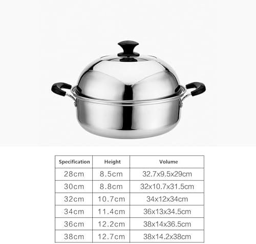 AIZYR 2 Tier Steamer Pot 34cm Stainless Steel
