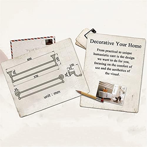 Stylish White Gold Wall-Mounted Towel Rail
