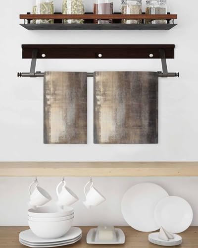 Habtucy Ombre Brown 3-Piece Kitchen Towels