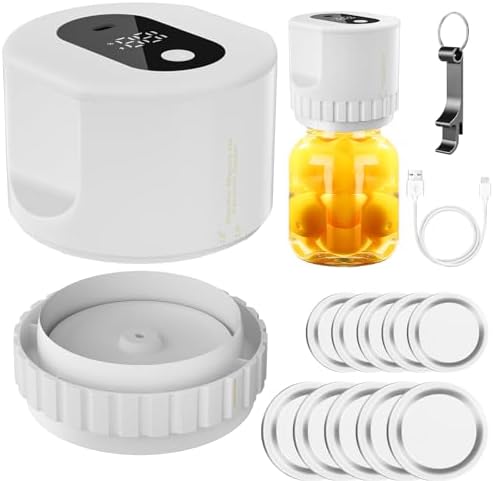 Electric Jar Vacuum Sealer Kit Wide Regular Mouth Jar Sealer