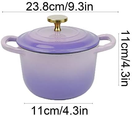 Siswim Cast Iron Souppot with Lid 16L Non-Stick Durable