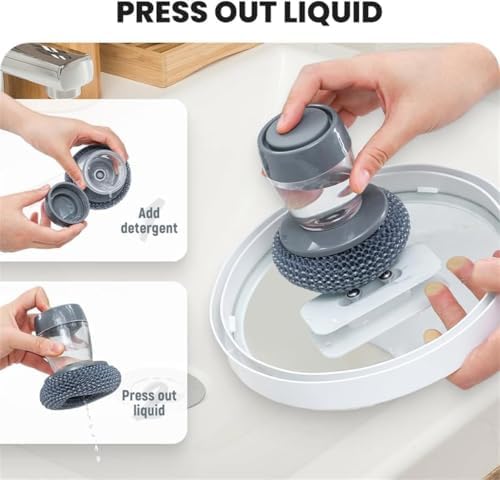 Kitchensoap Press Dispenser Palm Brush