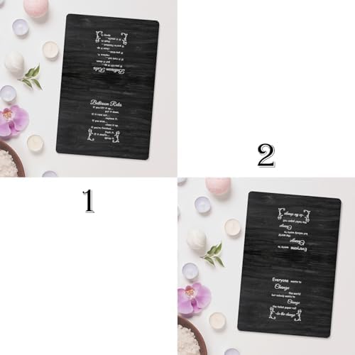 Funny Bathroom Rules Hand Towels Set for Farmhouse Style