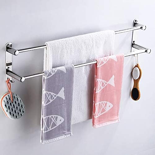 LUCEAE Double Towel Bar Brushed Finish Towel Rack