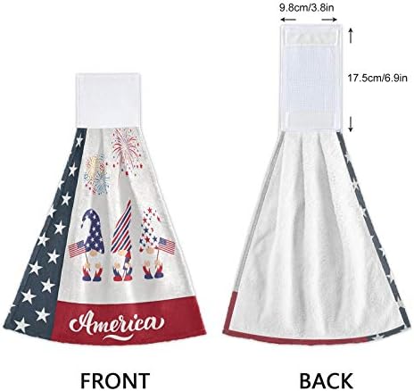 Boccsty American Flag Gnomes Bath Towels 2 Pack
