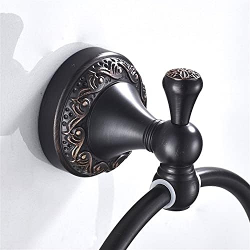 Retro Black Round Towel Holder