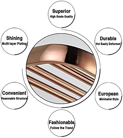 Bathroom Towel Rack Wall Mounted Towel Holder in Rose Gold